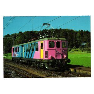Swiss SBB Be 4/6 1613 Electric Train Postcard Mint 1988 Hettingen Photo Huwyler